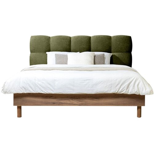 Bobochic Paris Zeleni tapecirani bračni krevet s podnicom 160x200 cm Kumo &amp;ndash; Slike