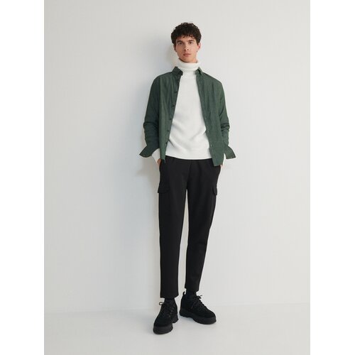 Reserved Cargo hlače slim fit - Črna Cene