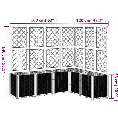  Vrtna sadilica s re&amp;scaron;etkom bijela 160 x 120 x 140 cm PP Slike