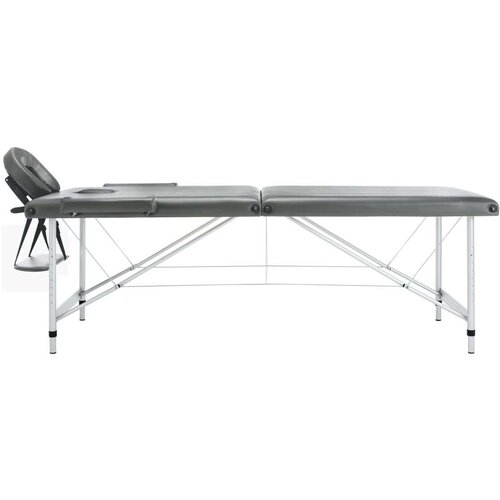 VidaXL Masažna miza z 2 conama aluminijast okvir antracitna 186x68 cm Slike