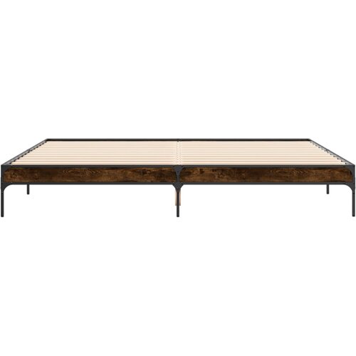  Okvir za krevet boja hrasta 200x200cm konstruirano drvo i metal Slike