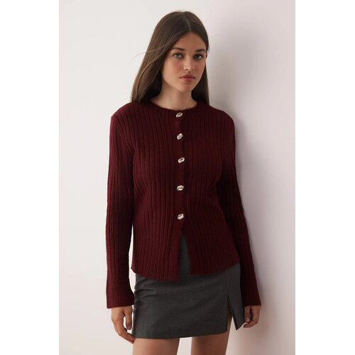 TRENDYOLMILLA Ženski kardigan Twoaw26Hi00096, bordo Cene