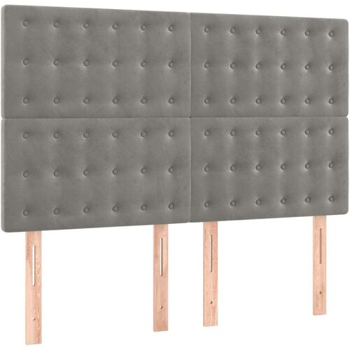  Uzglavlja 4 kom svjetlosivi 72 x 5 x 78/88 cm bar&amp;scaron;unasti Slike