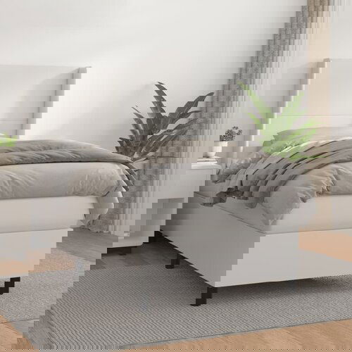 The Living Store Box spring postelja z vzmetnico bel 100x200 cm umetno usnje - Box Spring Postelja, (21519507) Slike