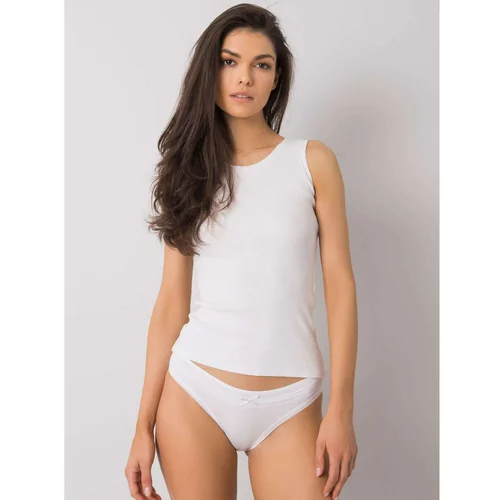 Fashion Hunters Women's white panties with a bow