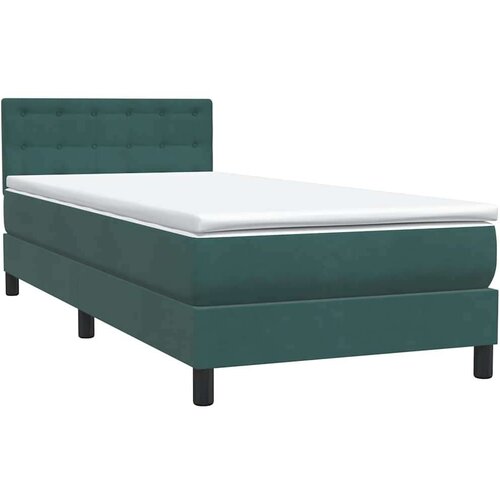 Box Spring krevet s madracem tamnozeleni 80x220 cm bar&amp;scaron;un Slike