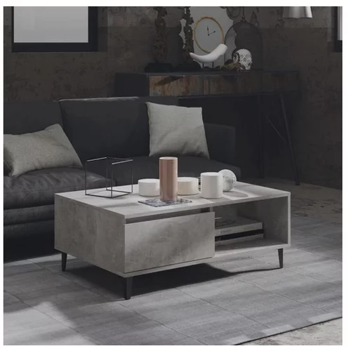  Klubska mizica betonsko siva 90x60x35 cm iverna plošča