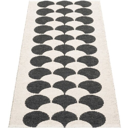 Pappelina Črn/kremno bel zunanji in notranji tekač 70x150 cm Poppy Black Vanilla &amp;ndash; Slike