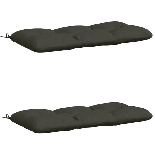  Jastučići za klupe VIANEN 2 kom. 100% poliester Antracit - Antracit 130 x 60 x 12 cm Slike