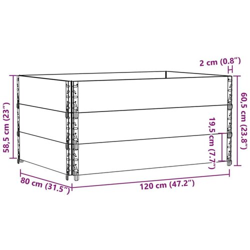  Okviri za palete 3 kom smeđi 120 x 80 cm od masivne borovine Slike