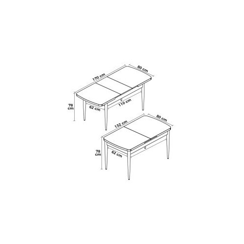 Hanah home Trpezarijski sto Zen, 132x78x80 cm, Bijeli Slike