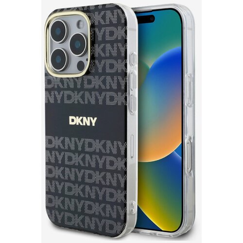Dkny PC/TPU Repeat Pattern Tonal Stripe Magsafe Zadn&iacute; Kryt pro iPhone 16 Pro Max Black Ovitek za telefon Vijolična Cene