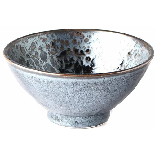 MIJ crno-siva keramička zdjela pearl, ø 16 cm