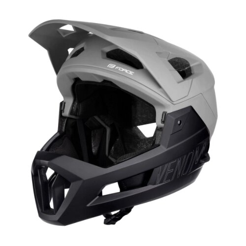 Force KACIGA VENOM downhill 2 u 1, sivo - crna S-M Cene