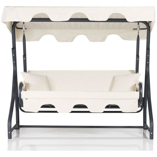  Ruta 19 - Dark Green, White Dark GreenWhite Garden Triple Swing Chair Cene