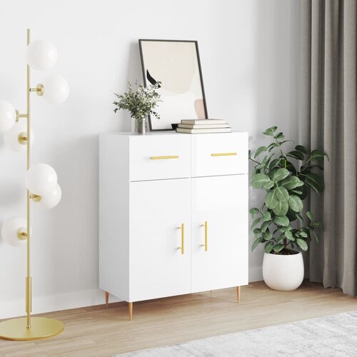 vidaXL Komoda sjajna bijela 69 5x34x90 cm od konstruiranog drva Cene