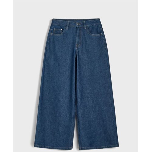 Sinsay Traperice wide leg high waist s izvezenim trešnjama Cene
