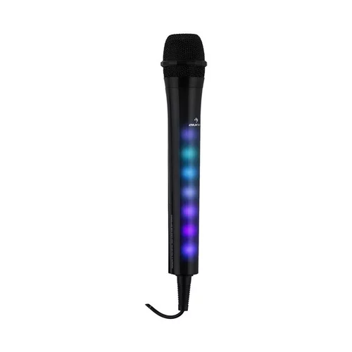 Auna Kara Dazzl karaoke mikrofon z LED-svetlobnim učinkom, črna barva