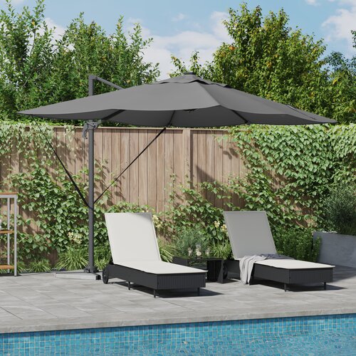 vidaXL Cantilever Roma senčilo z LED antracit 352x251x265 cm aluminij Cene