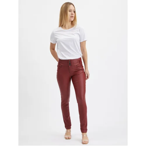 Orsay Burgundy Womens Skinny Fit Pants - Women