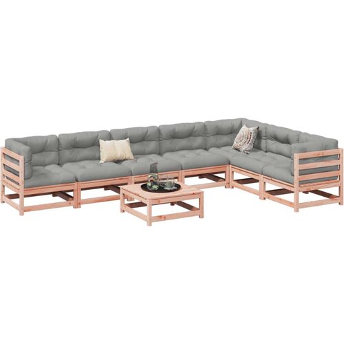  8-dijelni set vrtnih sofa s jastucima masivno drvo duglazije Slike