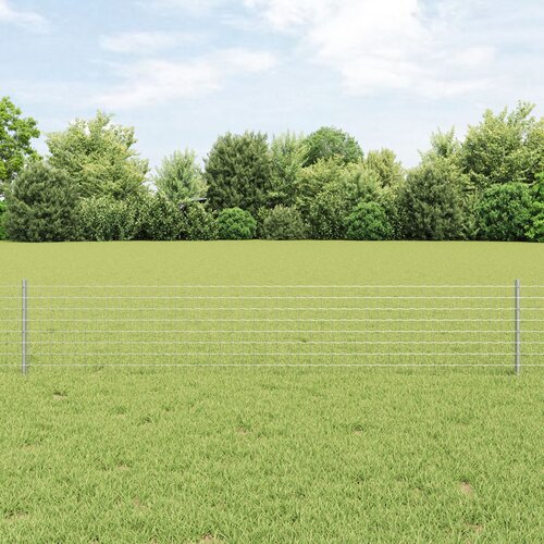 VidaXL Euro Ograda Set od 3 Pocinčani čelik 50 x 0.4 m Čvrsta Slike