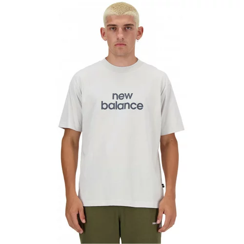 New Balance Majice & Polo majice Sport essentials linear t-shirt Bela