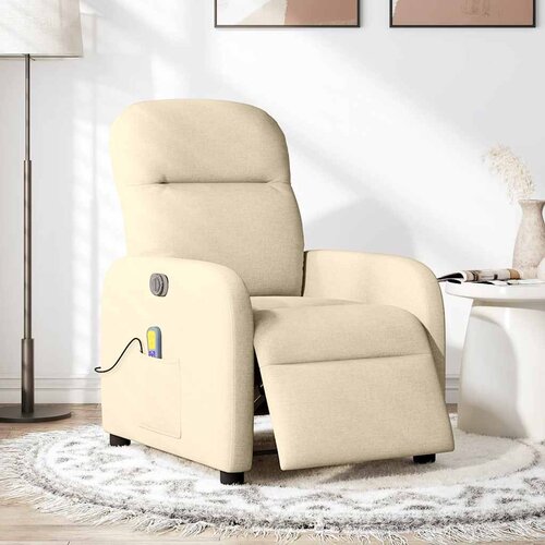 Maison Chic Električni masažni stol - Relax naslanjač krem blago, (22061987) Cene