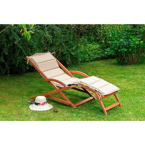 Gardenson VRTNI LEŽALNIK zelena, bež, barve lesa evkaliptusa Slike