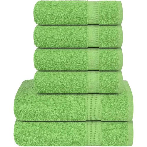 vidaXL Komplet brisač 6-delni zelena 360 gsm 100% bombaž, (21822883) Cene