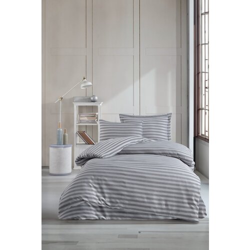 Hanah home komplet posteljine Water Yollu, 160x220cm, Svetlosiva Slike