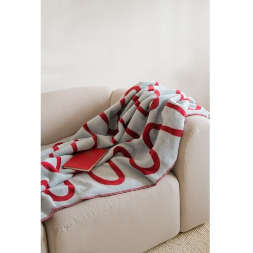 Noo.ma Rdeča odeja 150x200 cm Swirl &amp;ndash; Slike