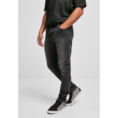 Urban Classics Men's Slim Fit Jeans Black Slike