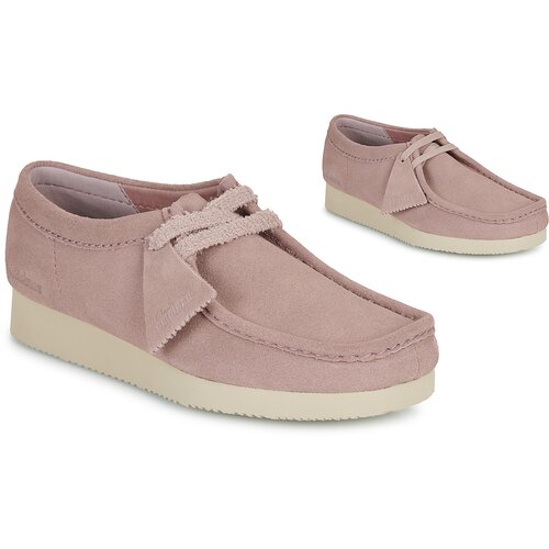 Clarks Čevlji Derby Wallabee Lite Rožnata Slike