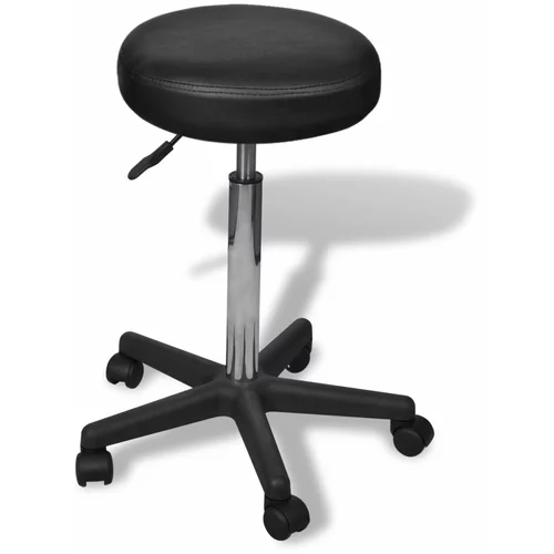 vidaXL pisarniški stol črne barve