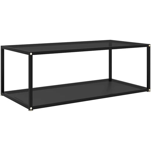  Stolić za kavu crni 100 x 50 x 35 cm od kaljenog stakla Slike