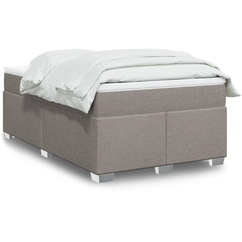 vidaXL Box spring postelja z vzmetnico taupe 120x200 cm blago Cene