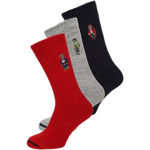 Polo Ralph Lauren Čarape noćno plava / svijetlosmeđa / siva melange / crvena Slike