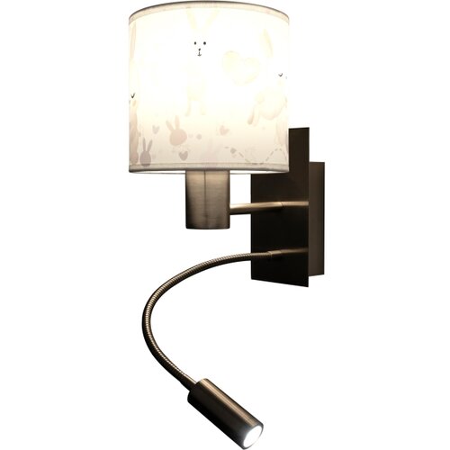 Brilagi LED fleksibilna lampa BOBO 1xE27/25W/230V + LED/3W matni hrom/bela/zečići Slike
