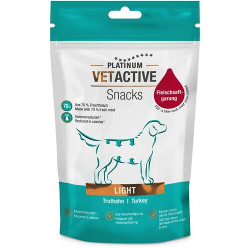 Platinum dog vetactive snack hypo light turkey 200g Slike