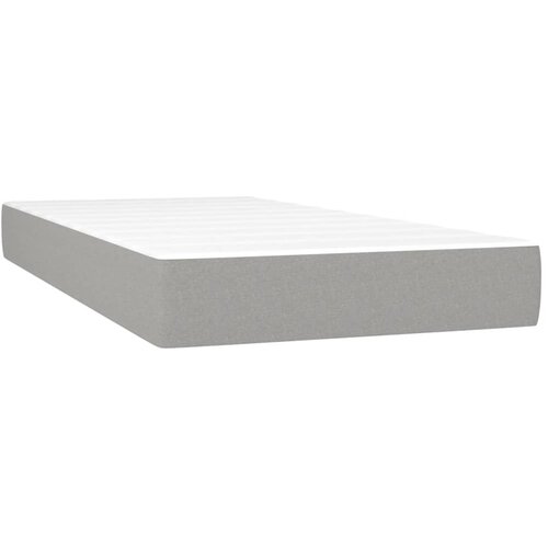 VidaXL Vzmetnica z žepkasto vzmetjo srednje trdote svetlo siva 100x190x20 cm blago, (5000295186) Slike