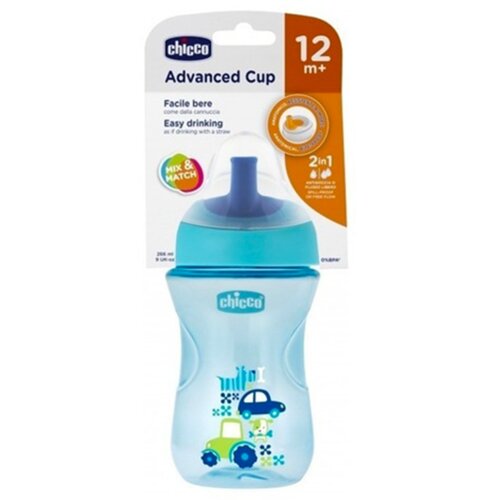 Chicco Blue cup 12+ advance cup 266ml Cene