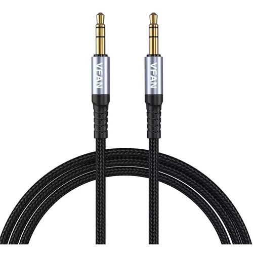 VIPFAN Kabel L11 mini jack 3.5mm AUX, 1m, pozlačen (siv), (20627383)