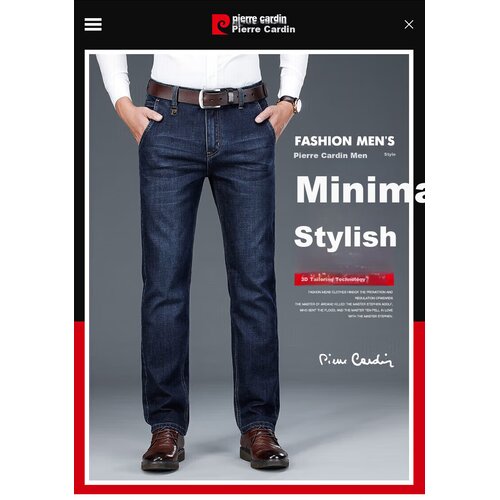 Pierre Cardin mu&scaron;ke farmerke, ravan kroj, tamnoplave Cene