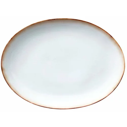 Bitz Krem ovalna keramična skleda za serviranje Basics Grey, 45 x 34 cm
