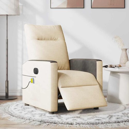Maison Chic Električni masažni stol - Relax naslanjač krem blago, (22061219) Cene