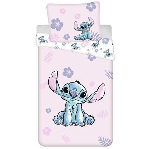 Jerry Fabrics Svijetlo ružičasta pamučna dječja posteljina za krevet za jednu osobu 140x200 cm Lilo &amp;amp; Stitch &amp;quot;Pink&amp;quot; &amp;ndash; Slike