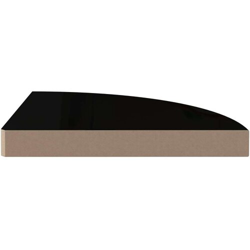 VidaXL 323910 Floating Corner Shelf High Gloss Black 35x35x3,8 cm MDF Slike