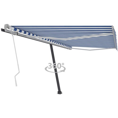 Tenda prostostoječa ročno zložljiva 400x350 cm modra/bela Slike