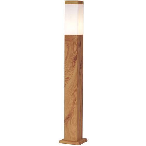 QAZQA Moderna zunanja talna svetilka jeklena z lesnim potiskom 80 cm IP44 - Malois Slike